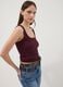 Purple stretch cotton tank top_0