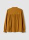 Orange pure cotton shirt with embroidery_2
