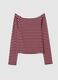 Striped regular fit stretch cotton sweater_4