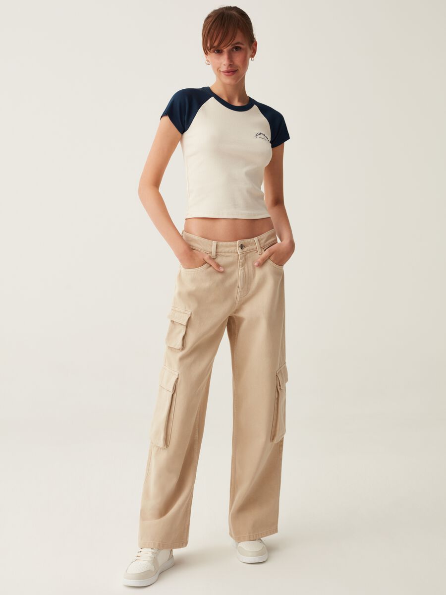 Jeans cargo wide leg_0