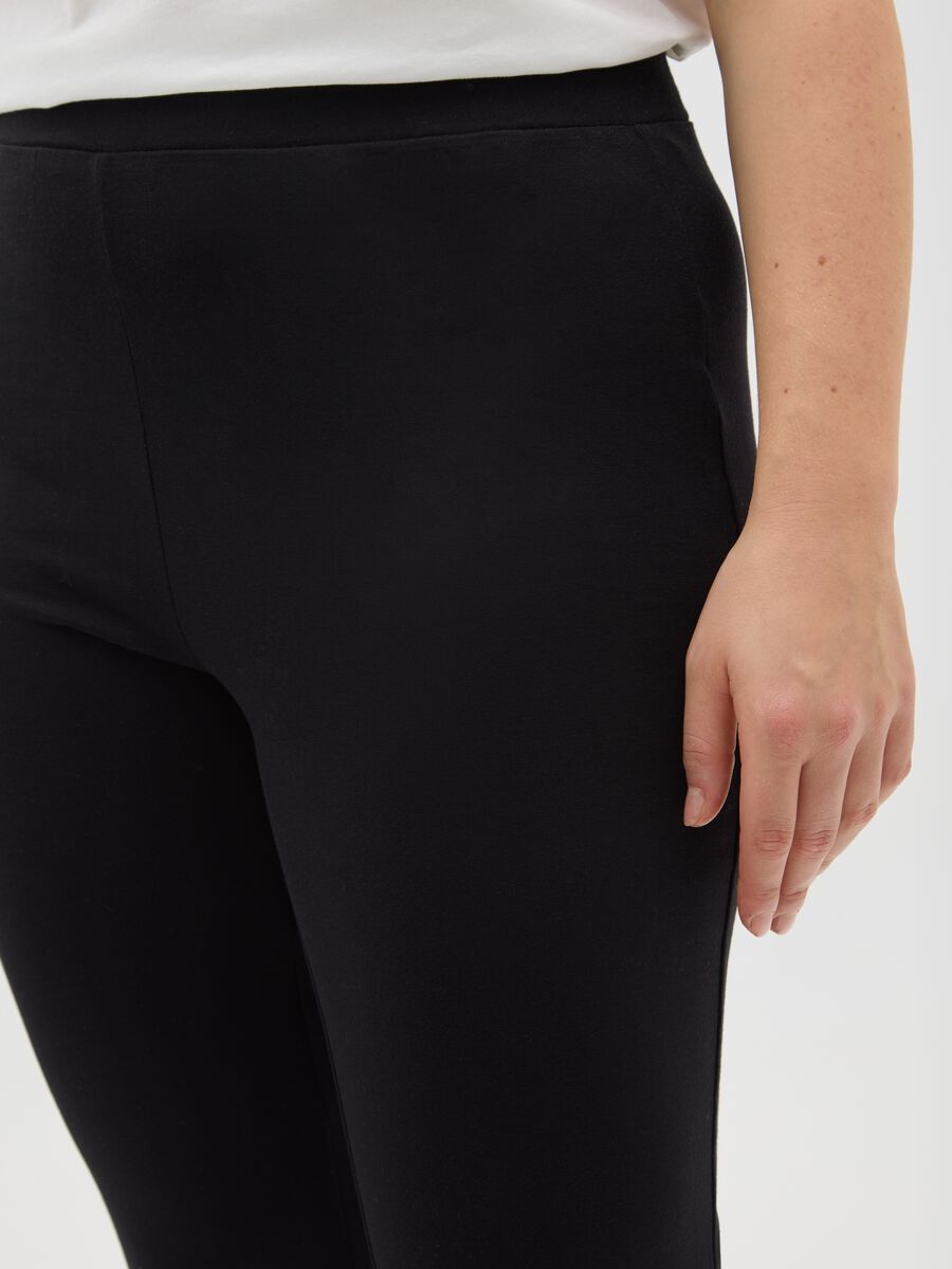 Leggings skinny in misto cotone nero_3