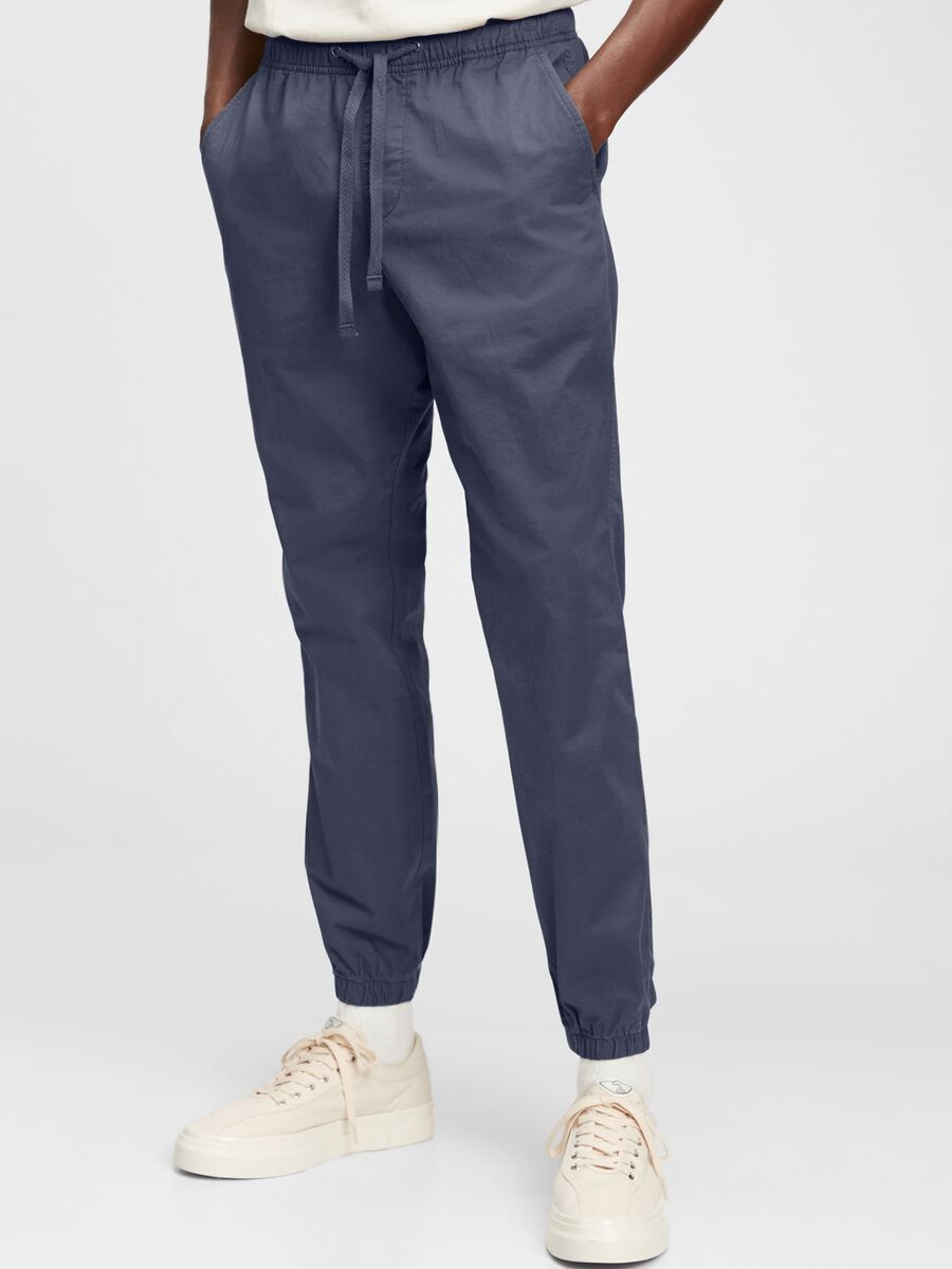 Stretch cotton joggers_0