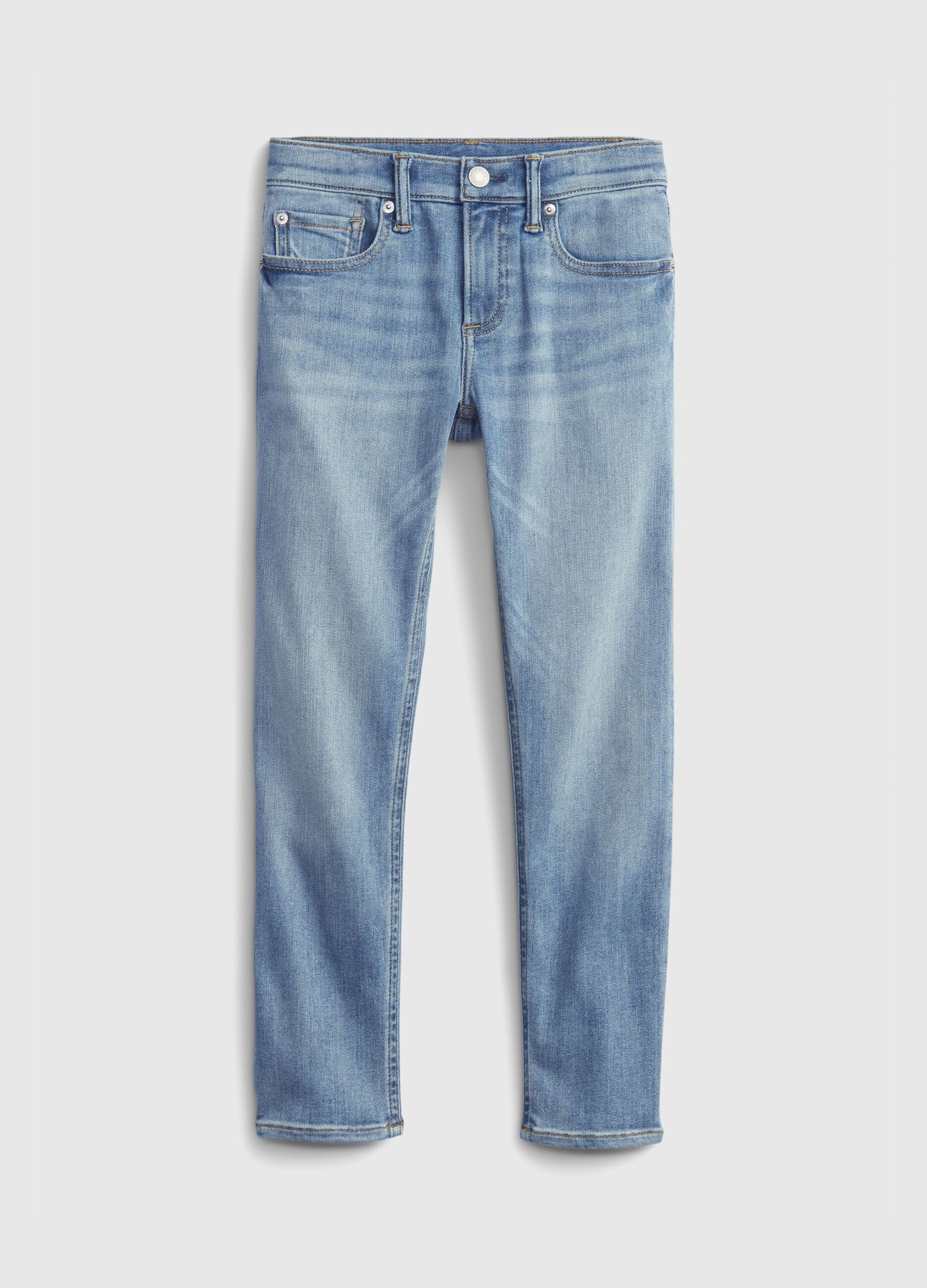 Jeans skinny fit con scoloriture