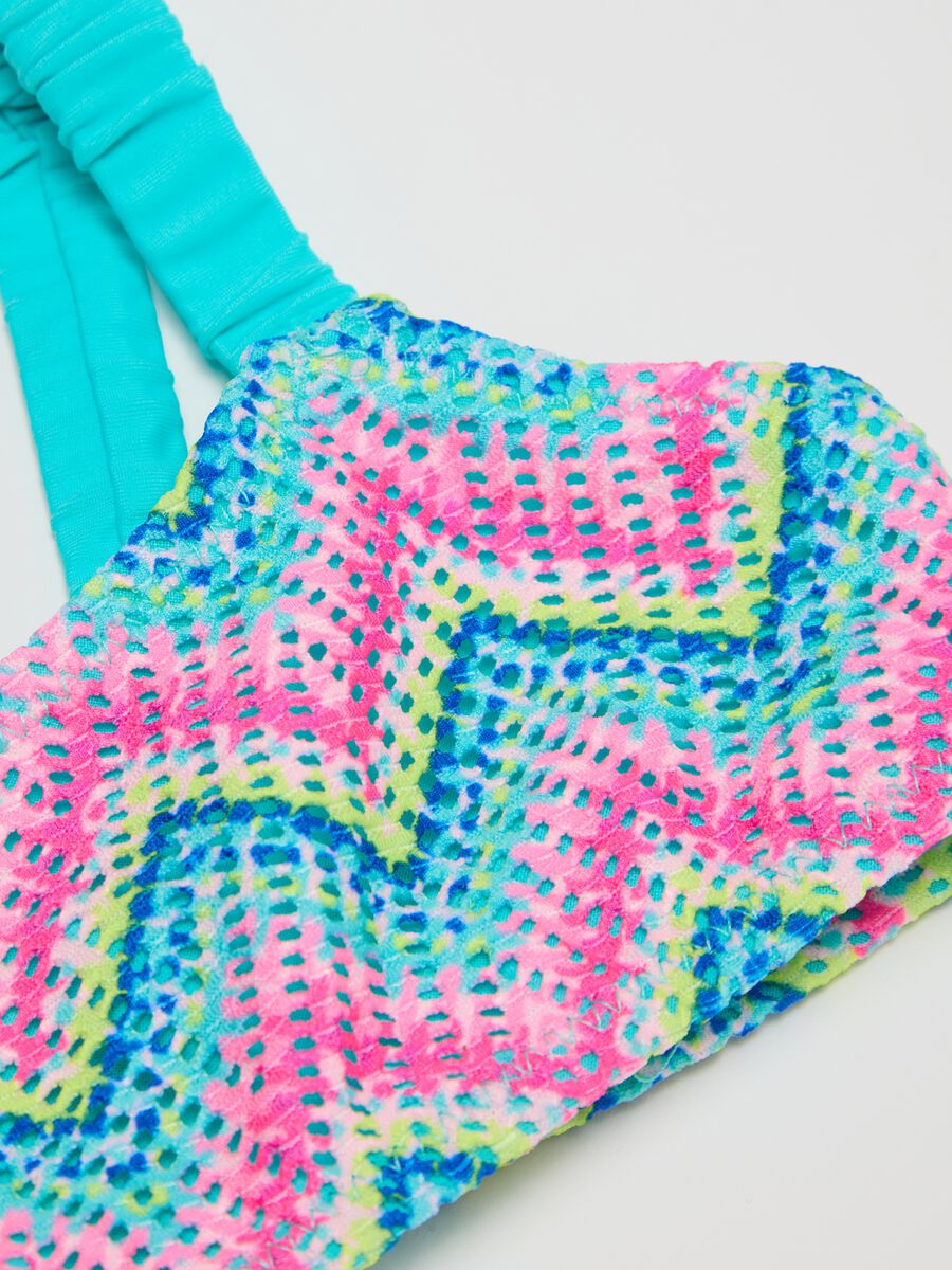 Girls’ bikini in multicoloured stretch fabric_2