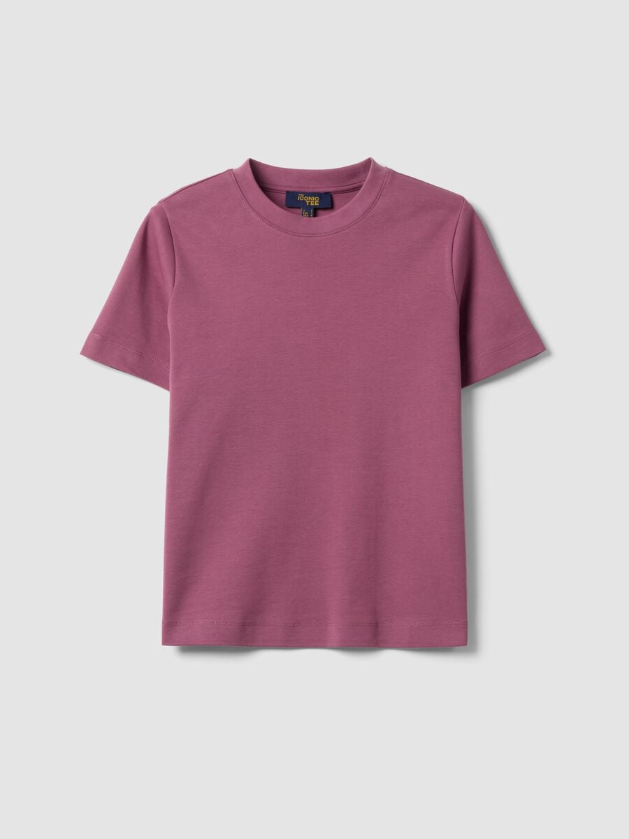 Pink relaxed-fit pure cotton short-sleeve T-shirt_0