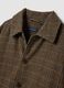 Shacket marrone e gialla in misto lana e viscosa a quadri regular fit_1