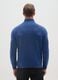 Blue high-neck regular fit jumper with short zip_2