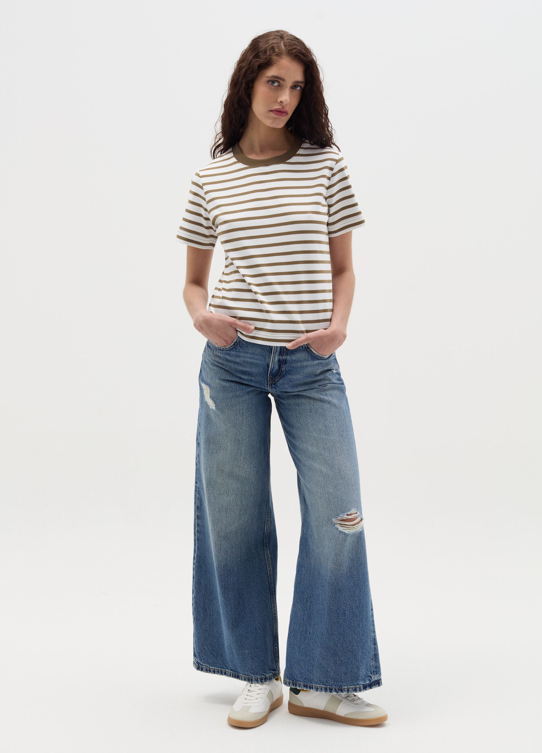 T-shirt with horizontal stripes