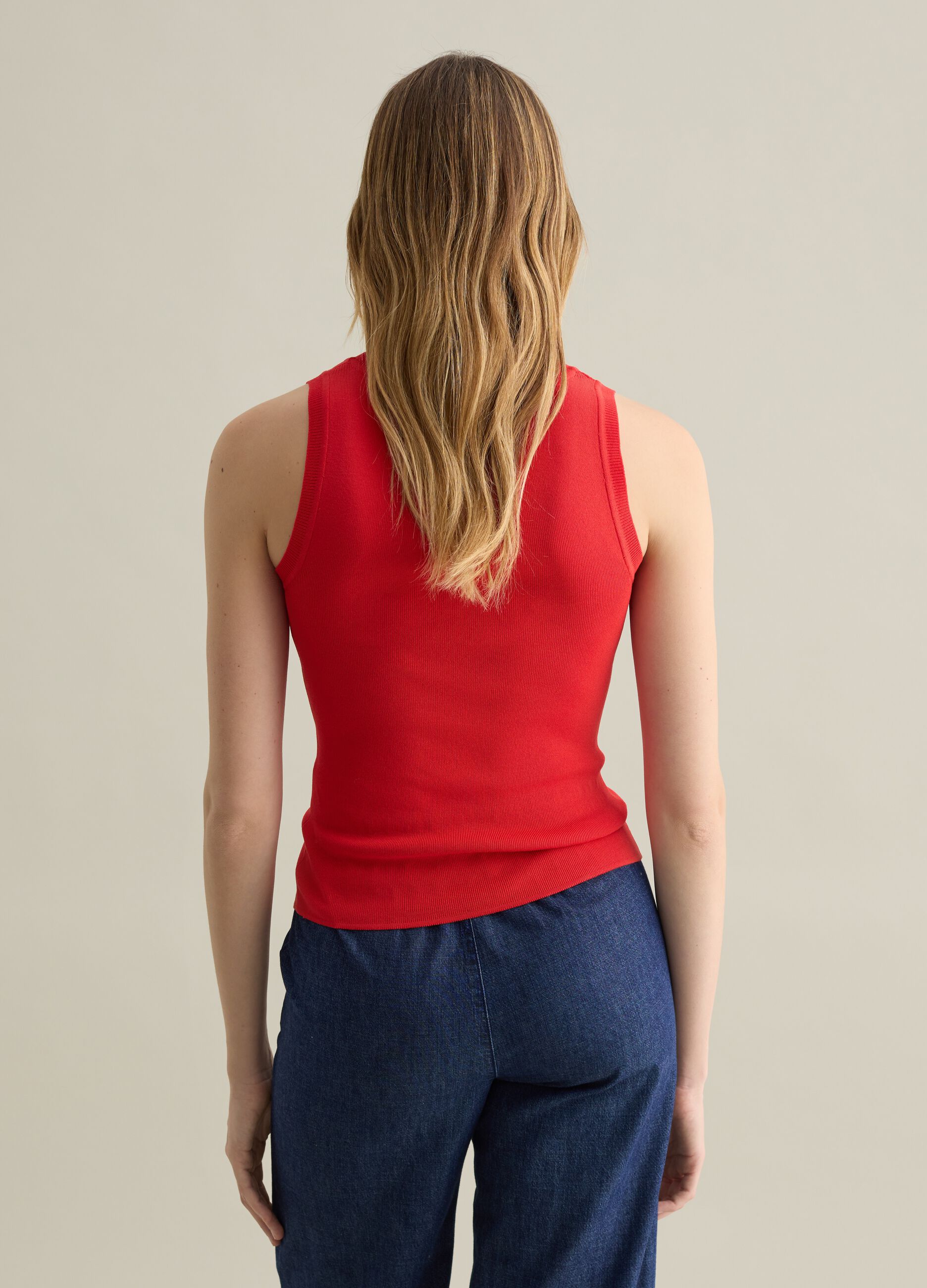 Solid colour tank top