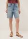 Azure denim pure cotton shorts with straight fit_1