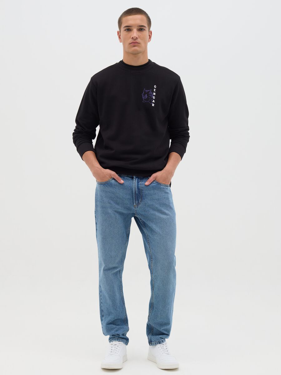 Black Hoodie with Gengar Manga Print for Men_1
