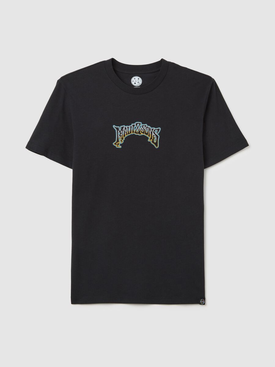 Black T-shirt in pure cotton Maui & Sons licensed_0