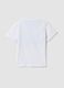 White short-sleeved pure cotton T-shirt with little boat motif_1