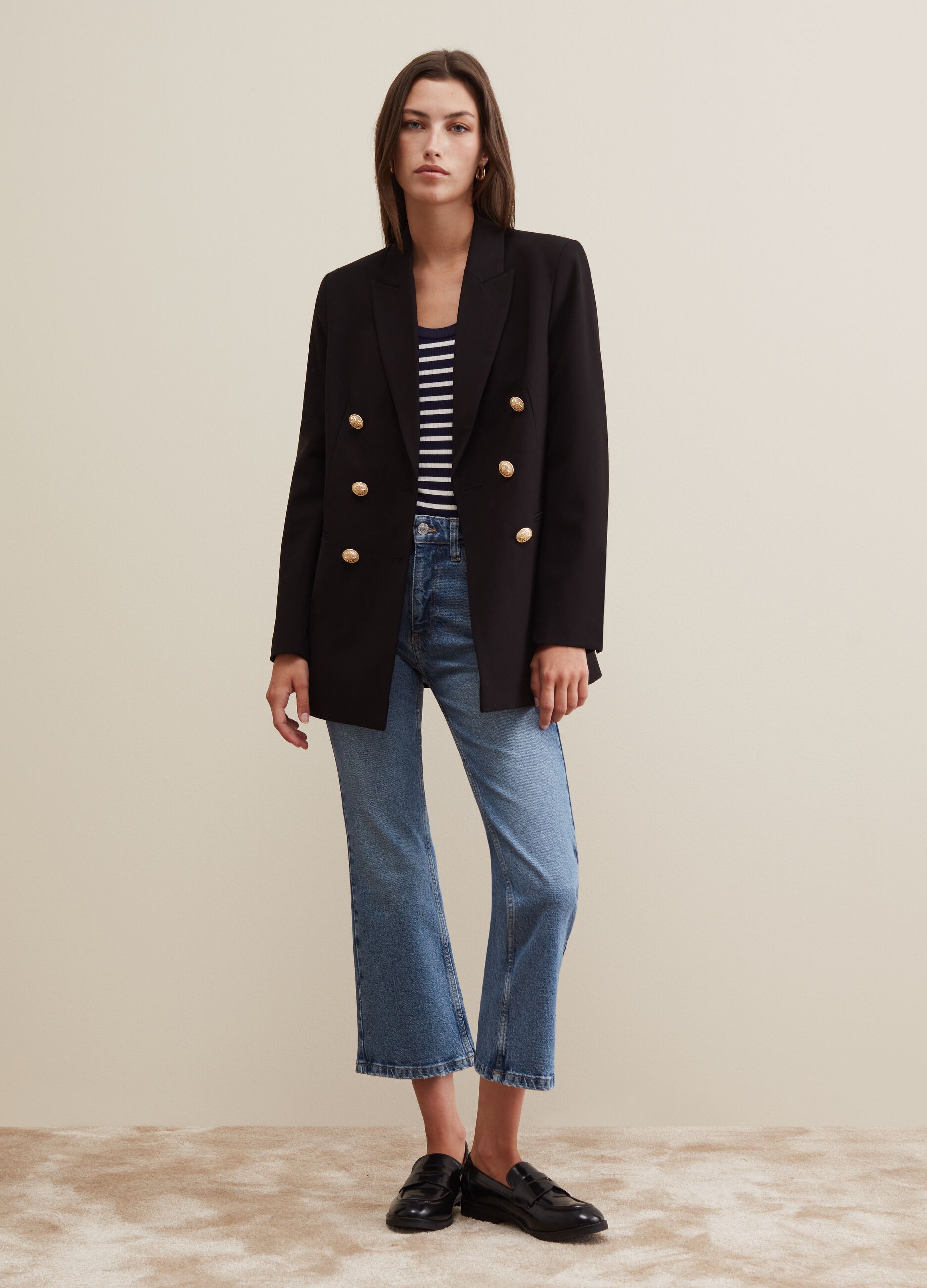 Blazer doppiopetto con bottoni dorati Nero PIOMBO da Donna OVS