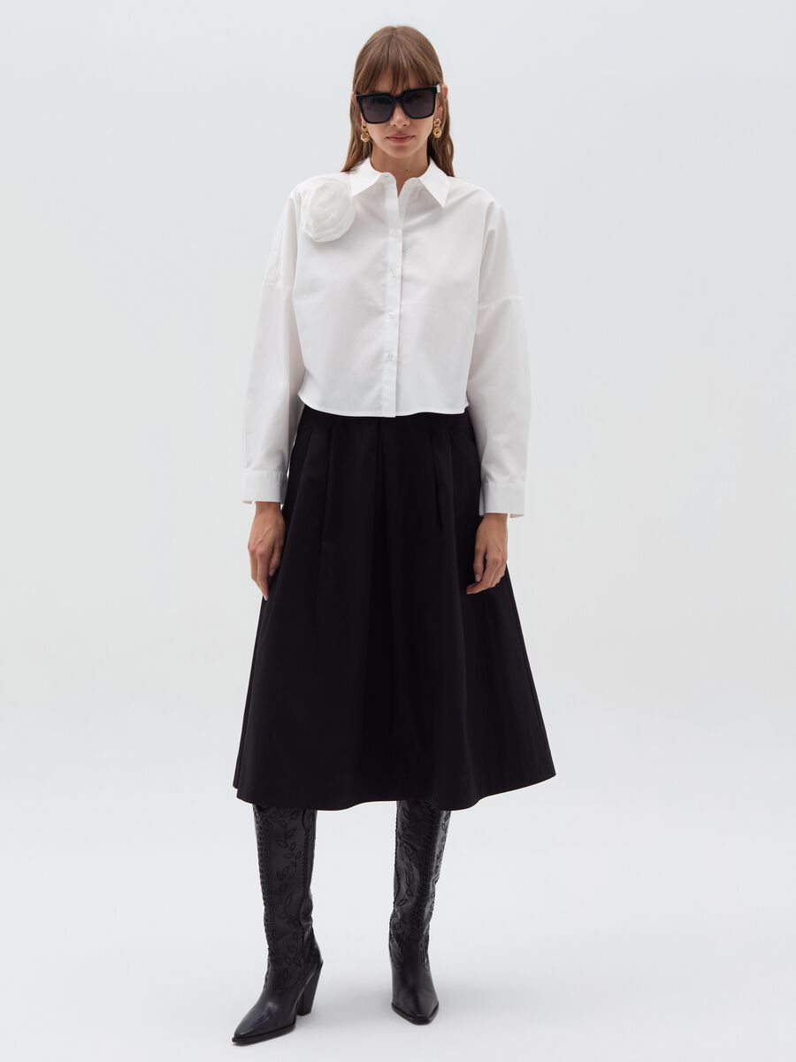 Full midi skirt with darts_1