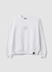 White oversized pure cotton sweatshirt with stars for girls_3