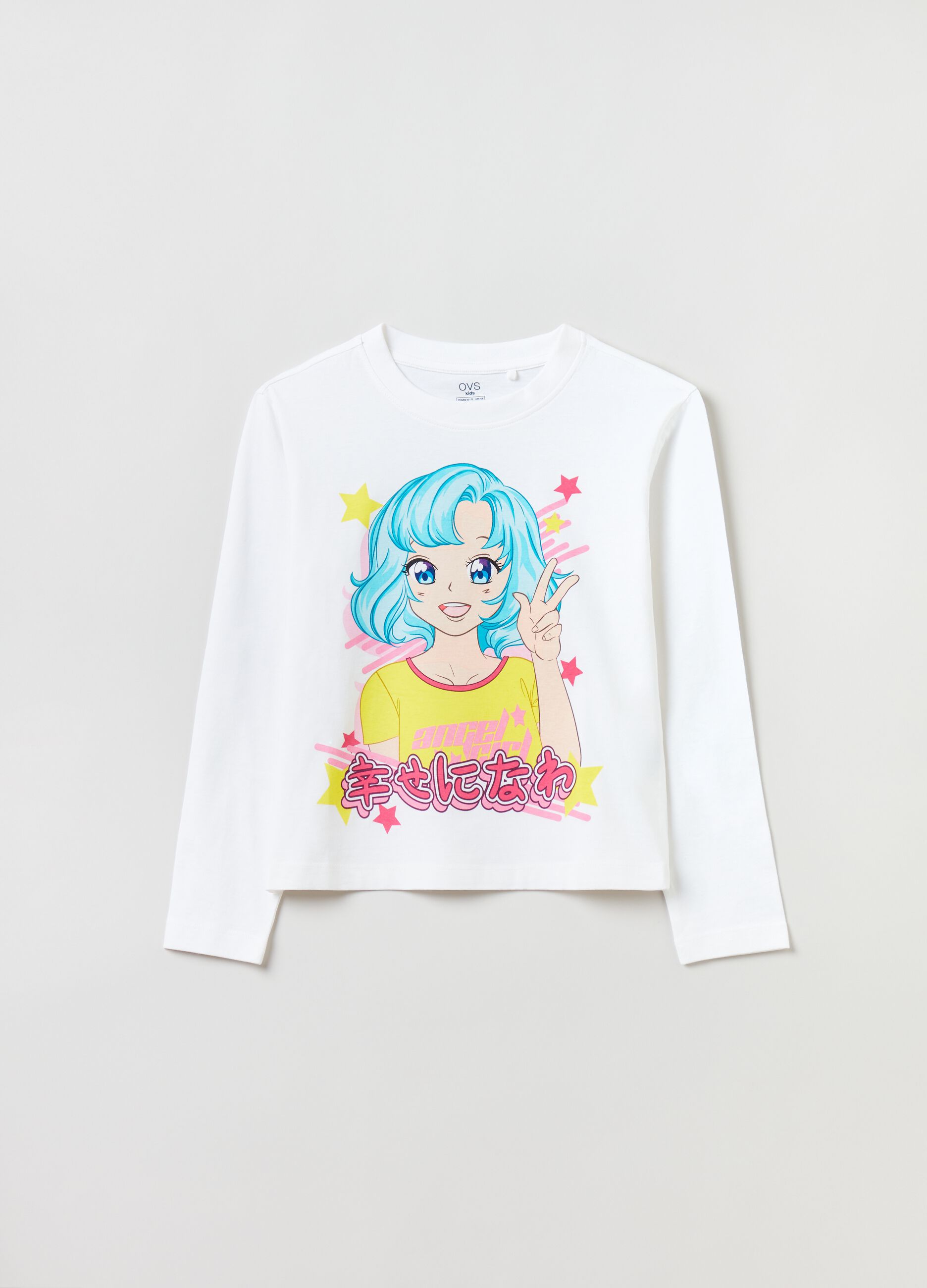 T-shirt a maniche lunghe con stampa