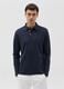 Cotton long-sleeved polo shirt_1
