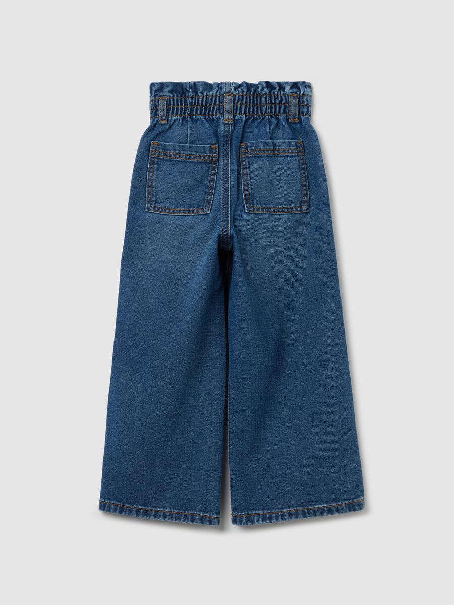 Wide-leg paper bag jeans_1