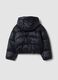 Black padded jacket with hood and zip_1