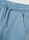 Children's blue pure cotton short jogger trousers with regular fit_3