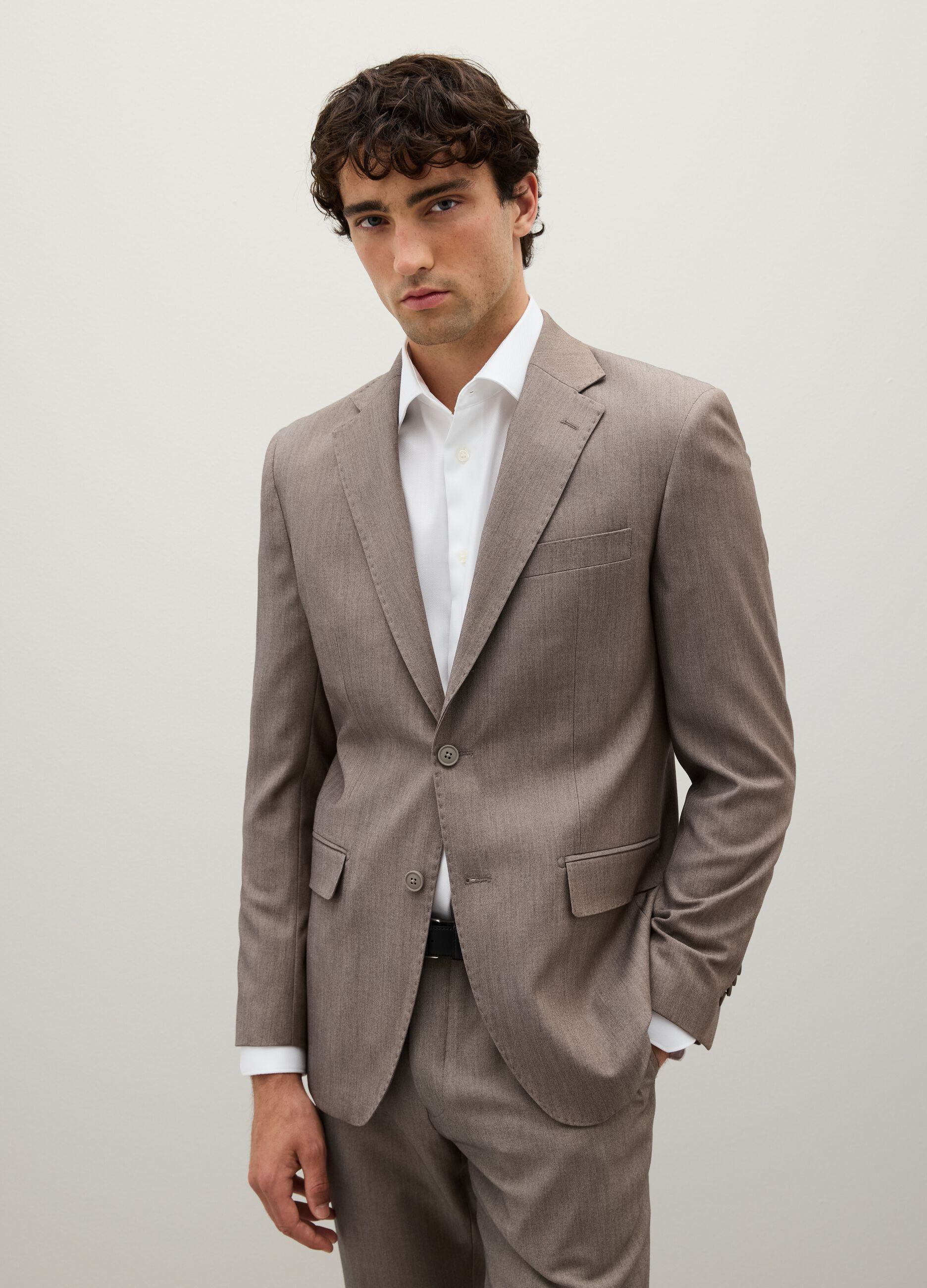 Slim fit brown blazer