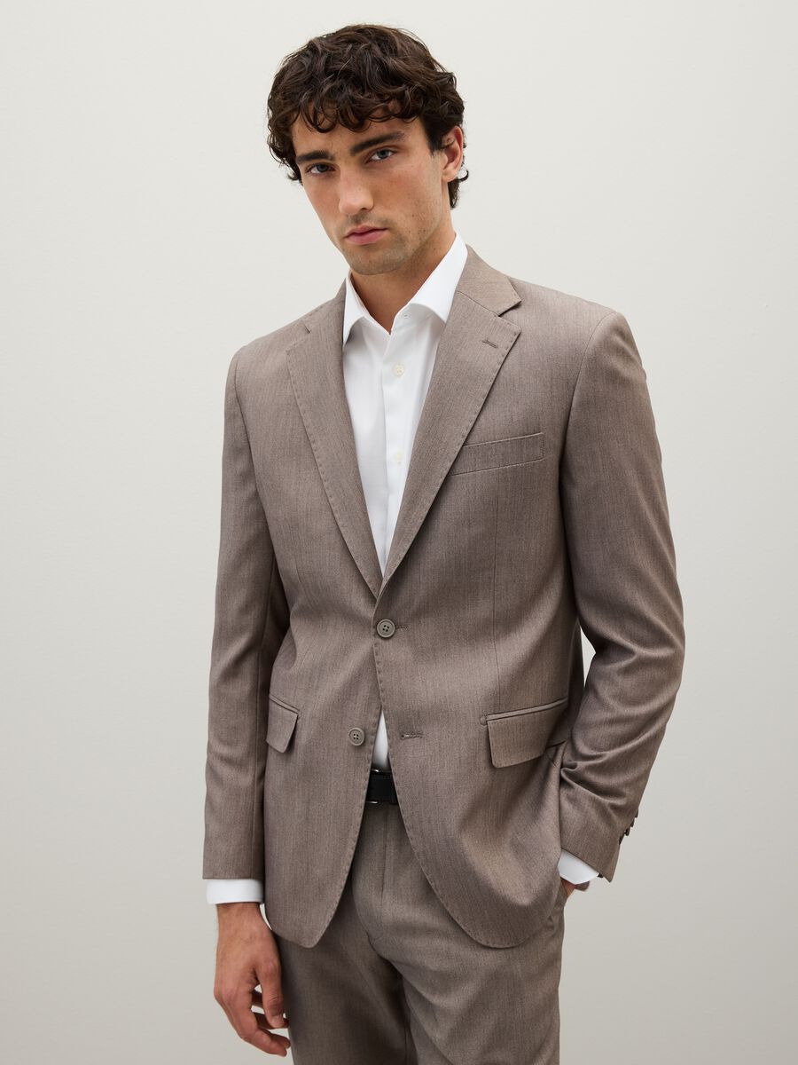 Slim fit brown blazer_0