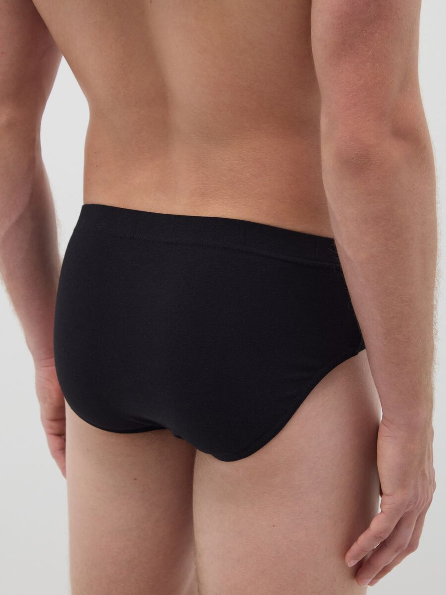 Set of black cotton regular fit tripack briefs_3