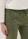Green stretch-cotton trousers with drawstring_3