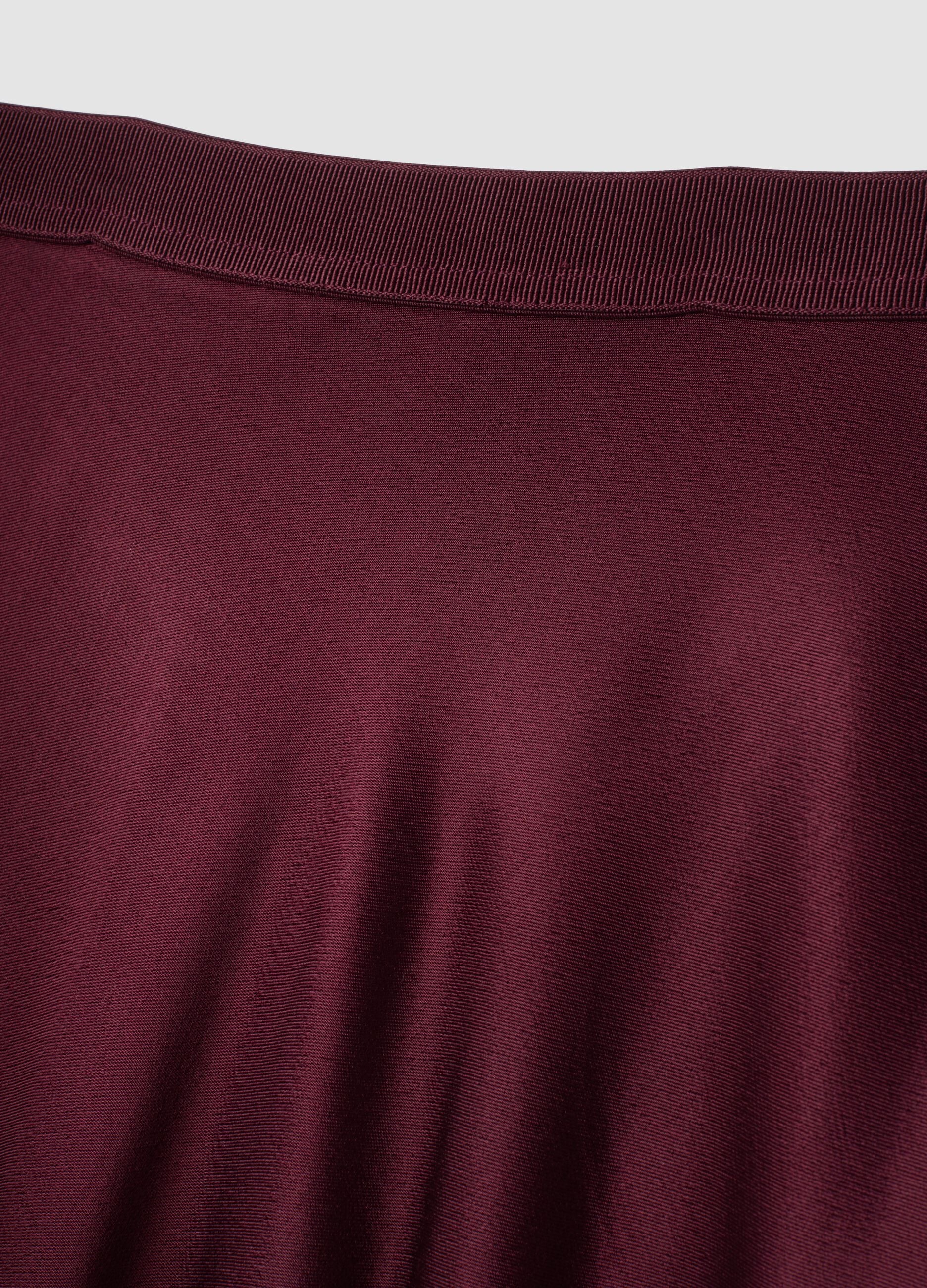 Long red skirt in pure viscose