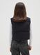Black padded gilet with zip for girls_1