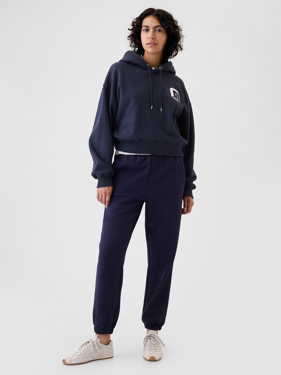 Felpa oversize con cappuccio e logo_1