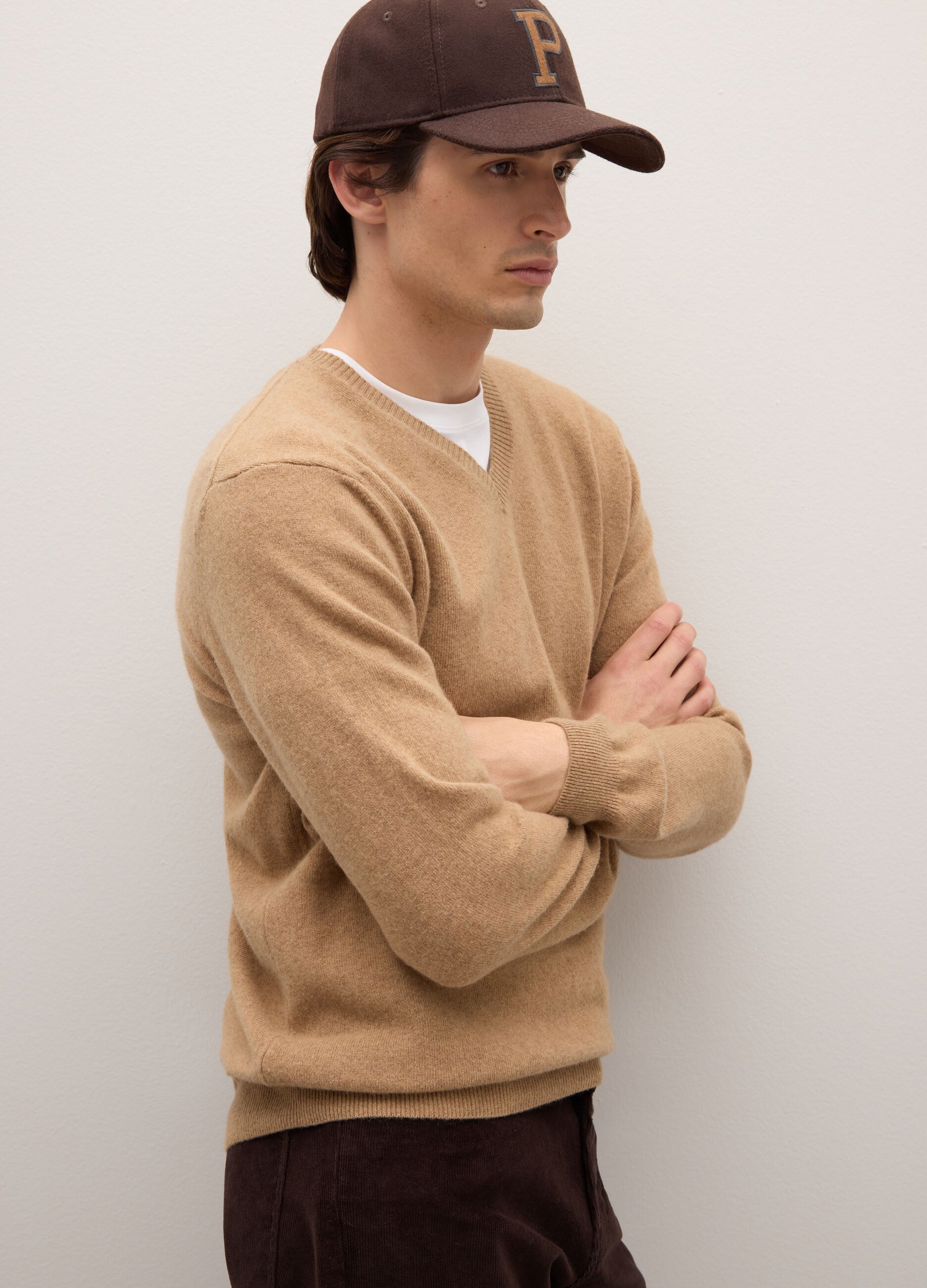 Brown Lambswool Sweater