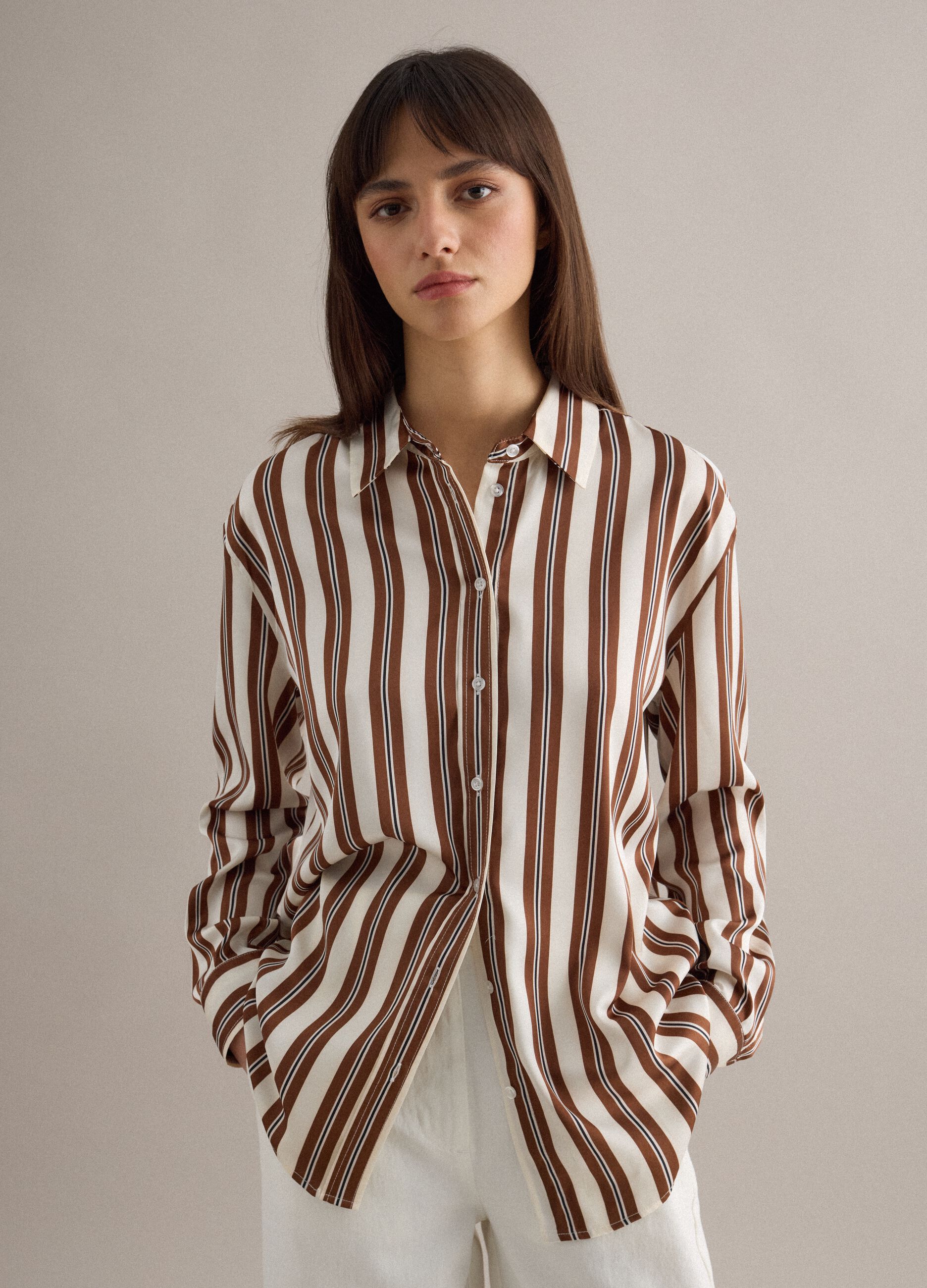 Multicolor Striped Long-sleeve Regular Fit Shirt