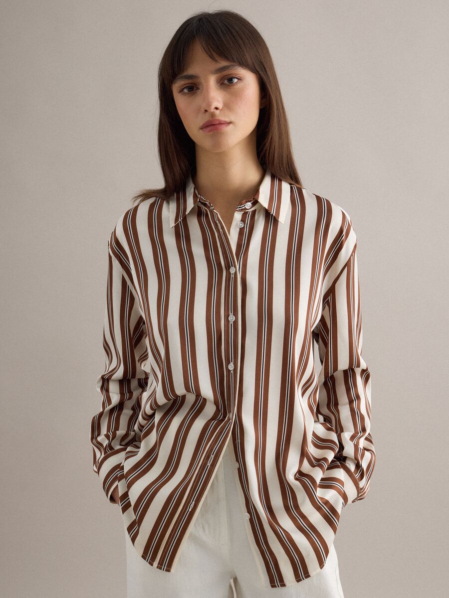 Multicolor Striped Long-sleeve Regular Fit Shirt_0