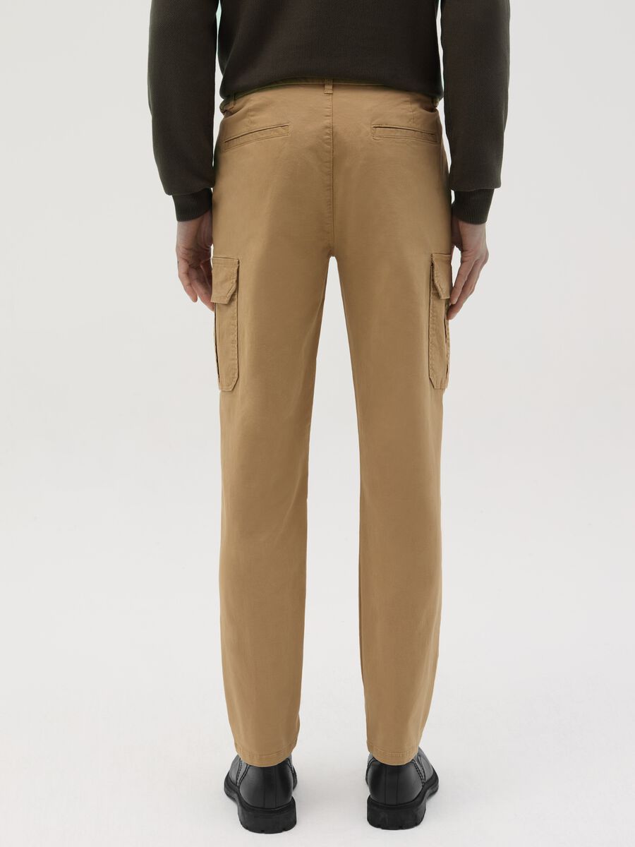 Slim-fit cargo pants in stretch cotton_3