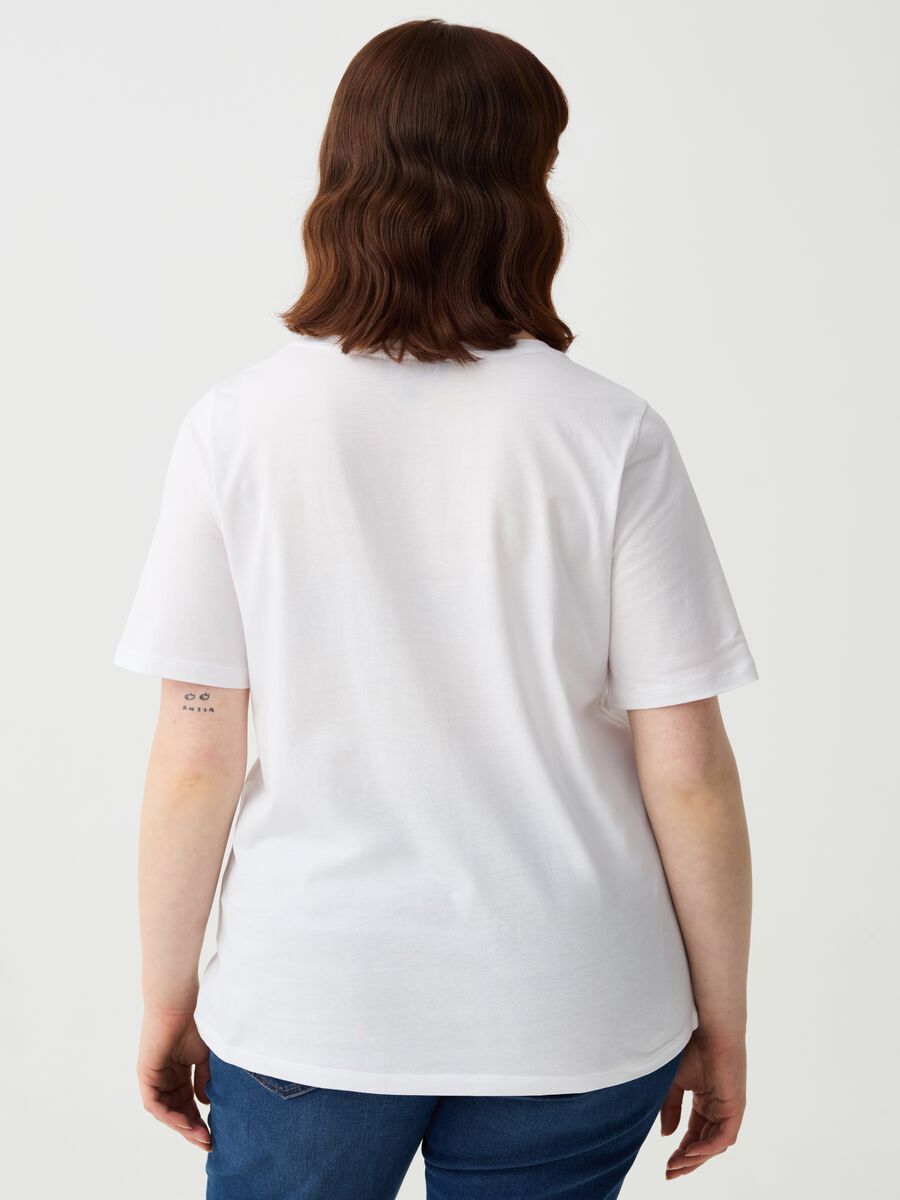 Curvy T-shirt in organic cotton with print_2