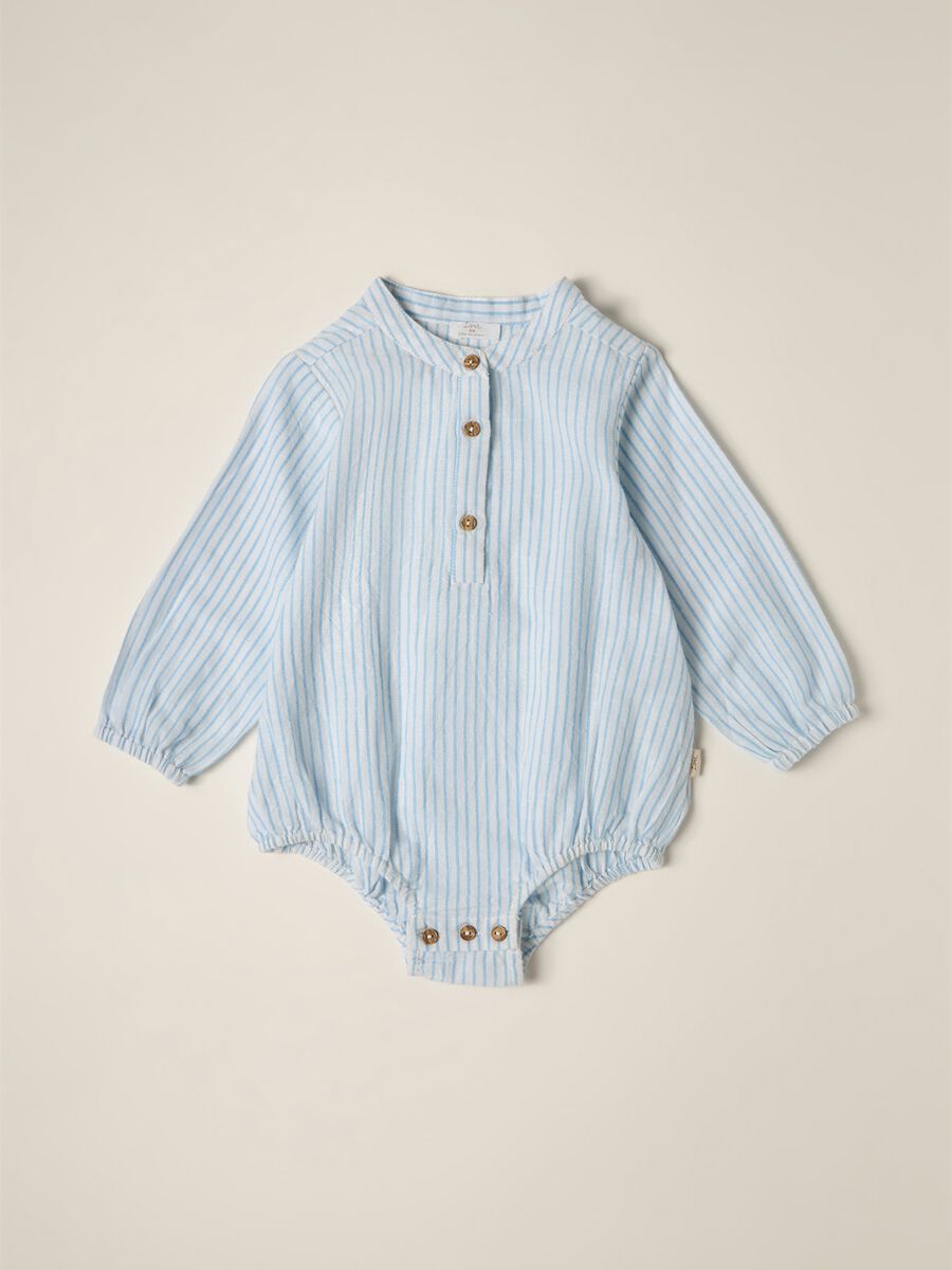 IANA Linen Blend Baby Shirt Bodysuit_0