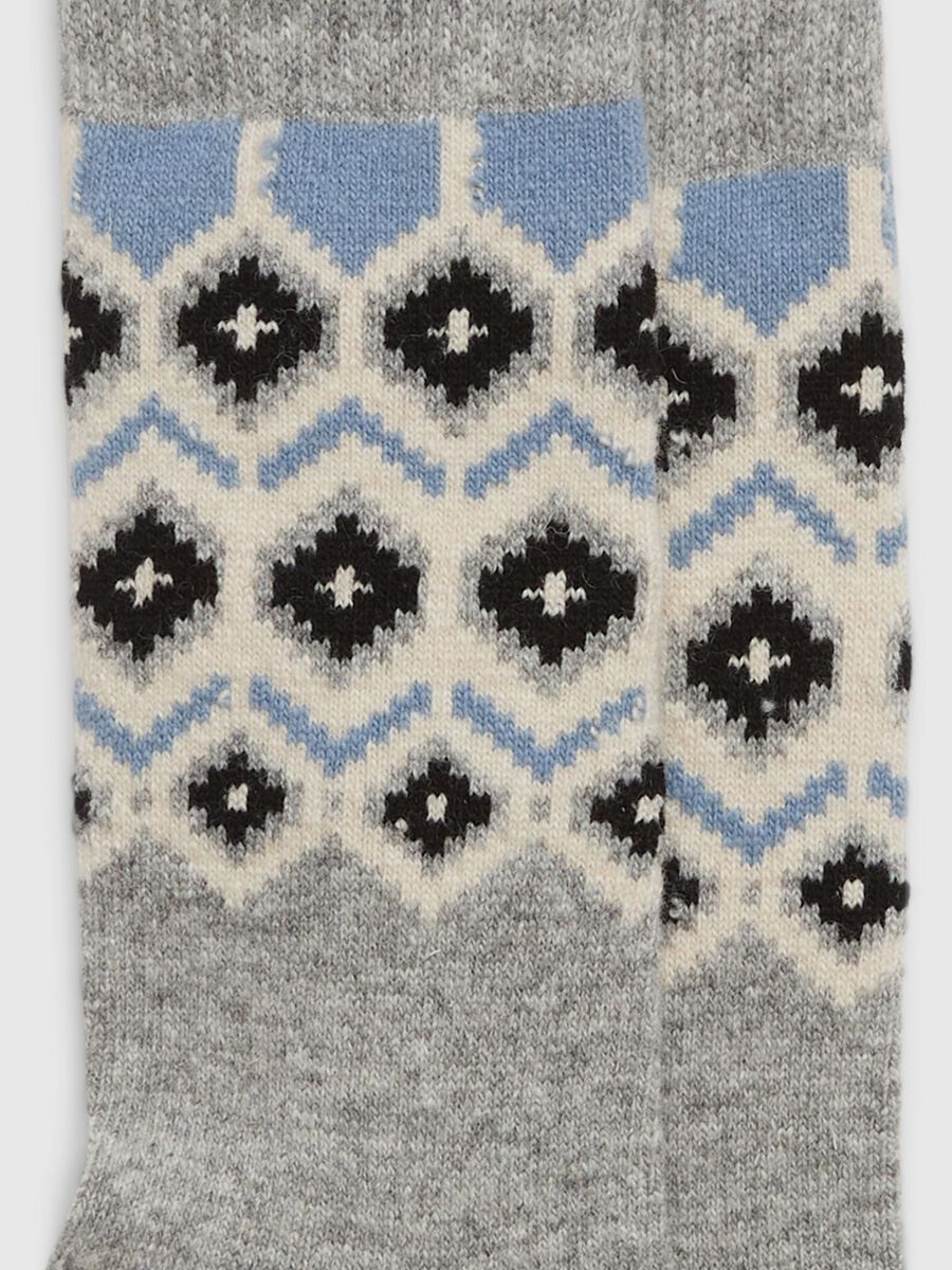 Calze corte con disegno geometrico jacquard_1