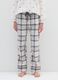 Grey checked flannel pyjama trousers regular fit_1
