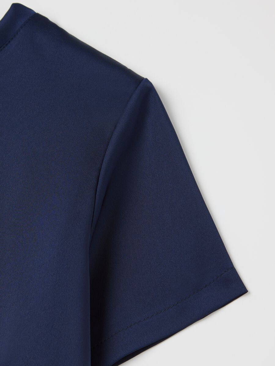 Blue satin T-shirt_5
