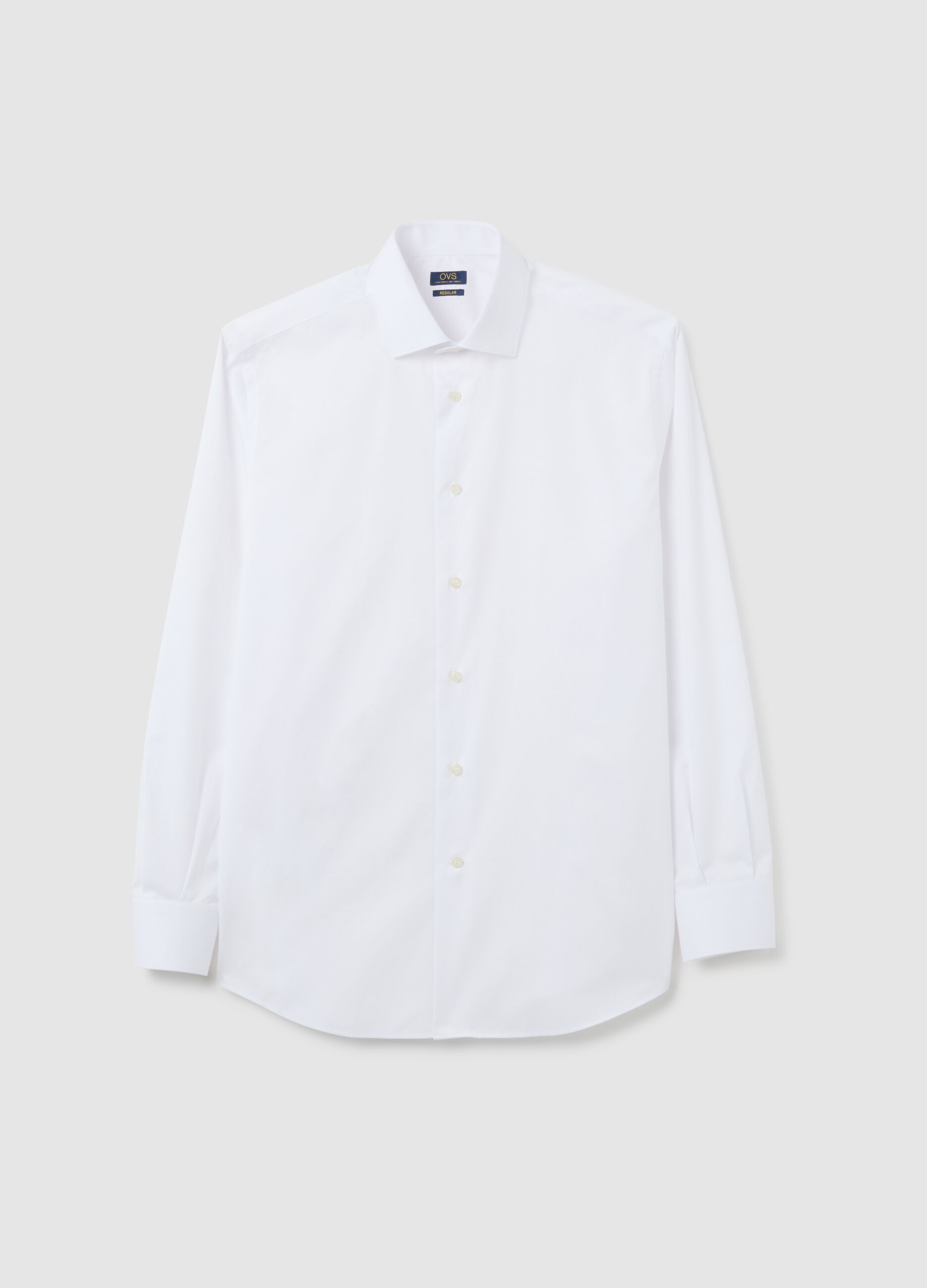 White pure cotton regular fit shirt
