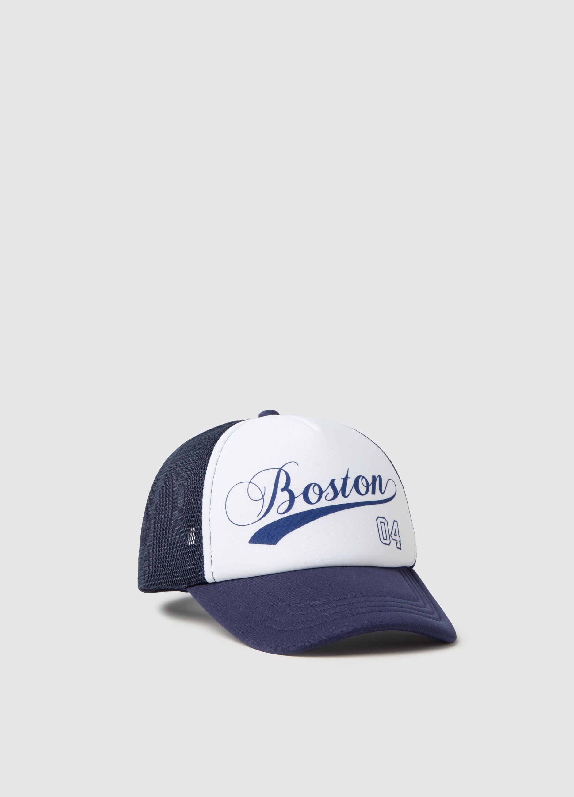 Two-tone baseball cap with print