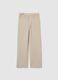 Beige flared corduroy trousers_4