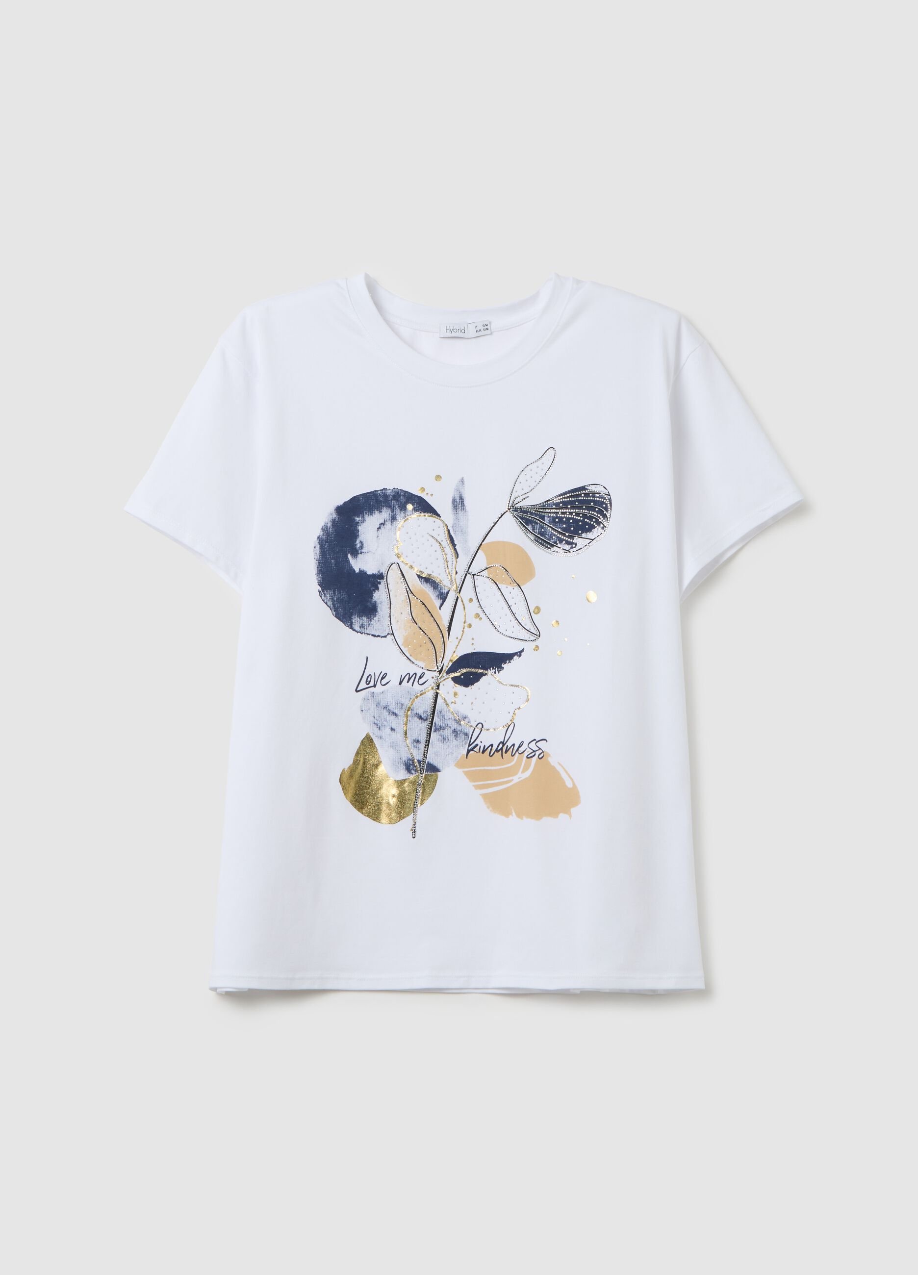 Multicolour regular fit cotton women's T-shirt