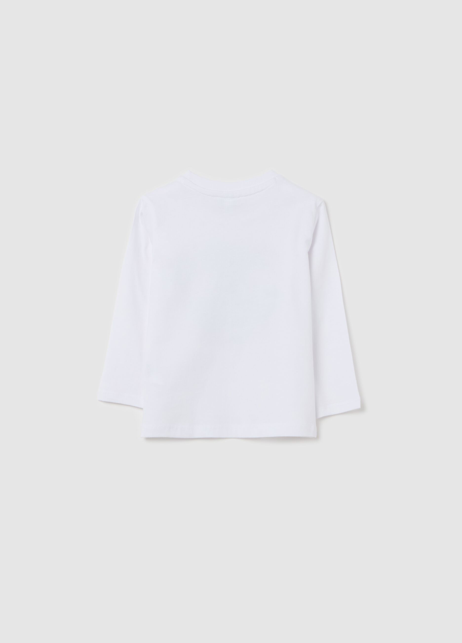 T-shirt maniche lunghe con stampa tigrotto 
