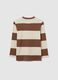 Kids' brown striped pure cotton regular fit jumper_1