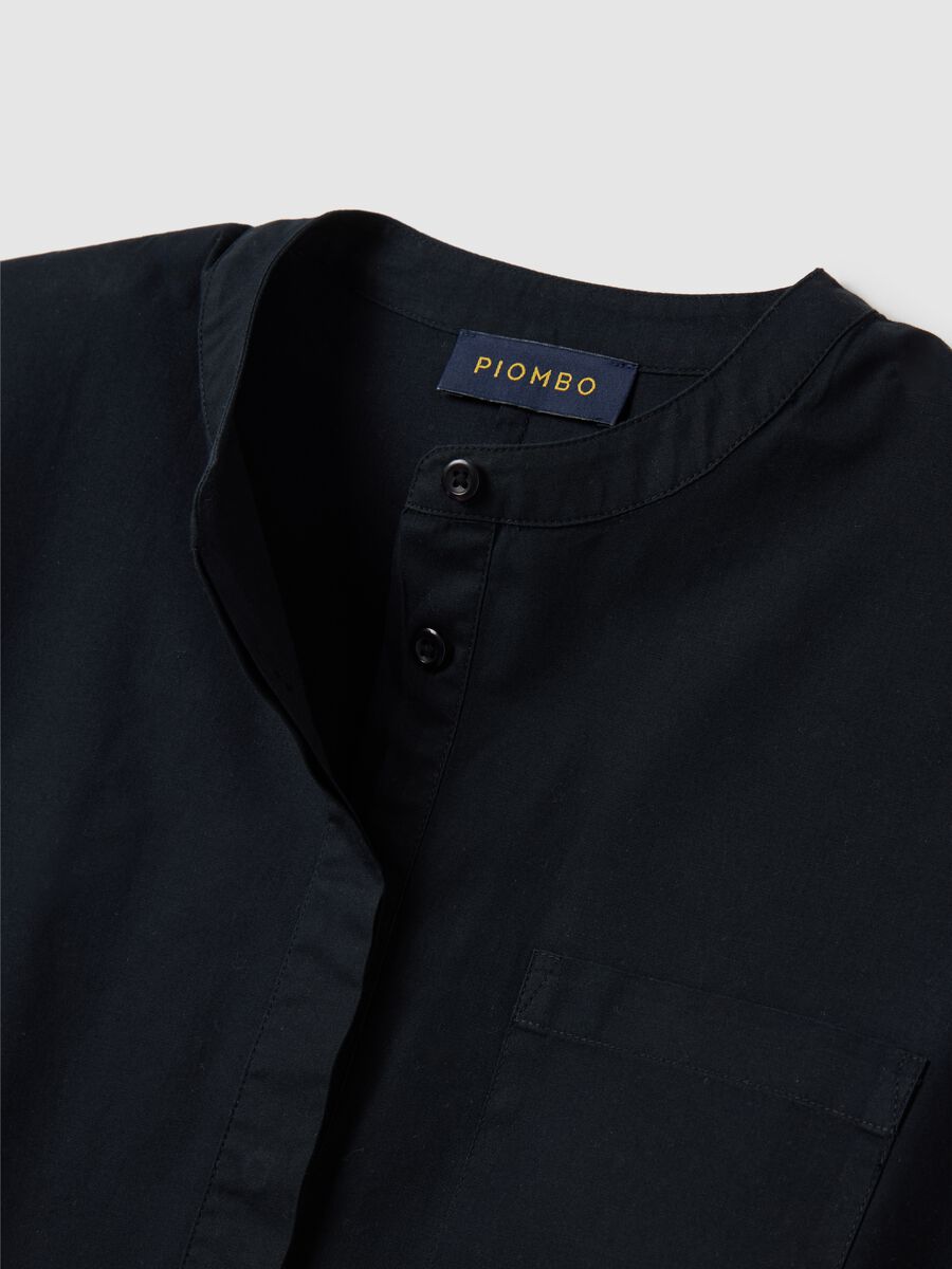 Oversized black cotton shirt by Piombo_5