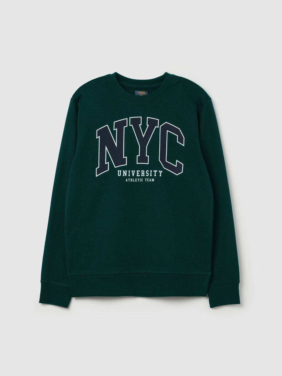 French terry sweatshirt with "NYC University” print_3
