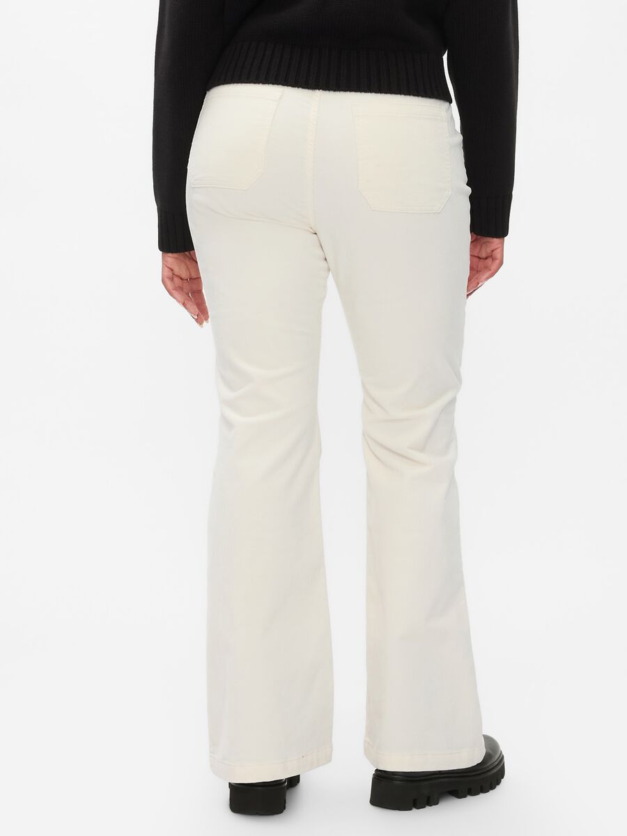 Flare-fit high-rise trousers in corduroy_6
